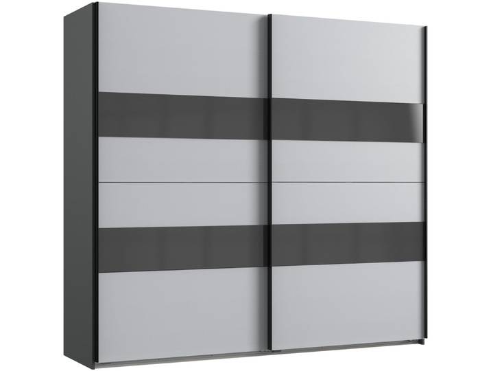 Kleiderschrank Akshay hellgrau Holzwerkstoff B 225 cm