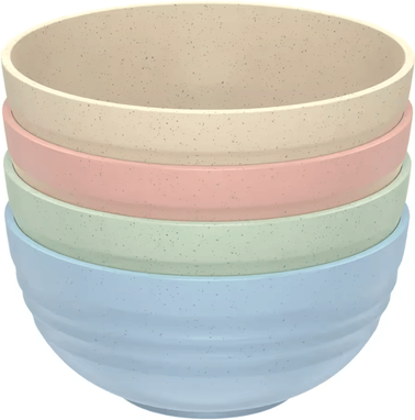 Inspire Curations Unbreakable Cereal Bowl Set 4 Piece Microwave & Dishwasher Safe Soup And Salad Bowls 4pcs