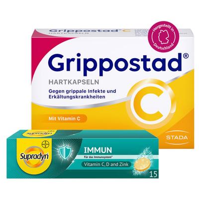 Erkältungsset Grippostad + Supradyn Immun 15 Brause 1 St Set