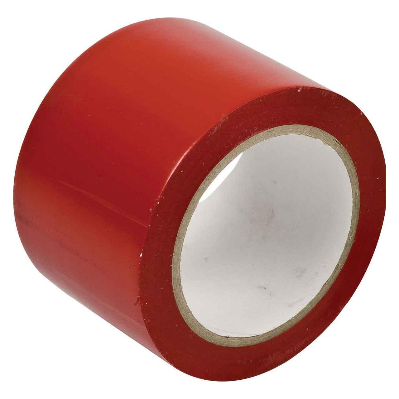 Brady B-726, AMT-3-Red, Bodenmarkierbänder, selbstklebendes Vinyl, Rot, 75mm x 33m (1 Rolle) (76.20 mm) (AMT-3-RED)