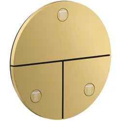 Hansgrohe AXOR ShowerSelect ID Absperrventil UP quadratisch PGO, 3 Verbraucher, Polished Gold Optic