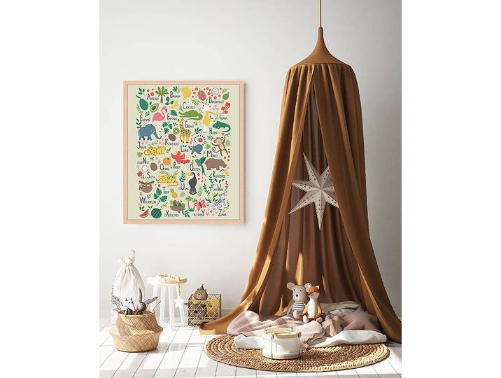 Tableau déco Alphabet 53 x 63cm Multicolore