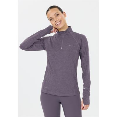 Funktionsshirt ENDURANCE "Canna", Herren, Gr. 40, blau (violett), 80% Polyester, 20% Elasthan, unifarben, normal, hoch geschlossener Ausschnitt, Shirts Funktionsshirt, mit cleveren Daumenöffnungen