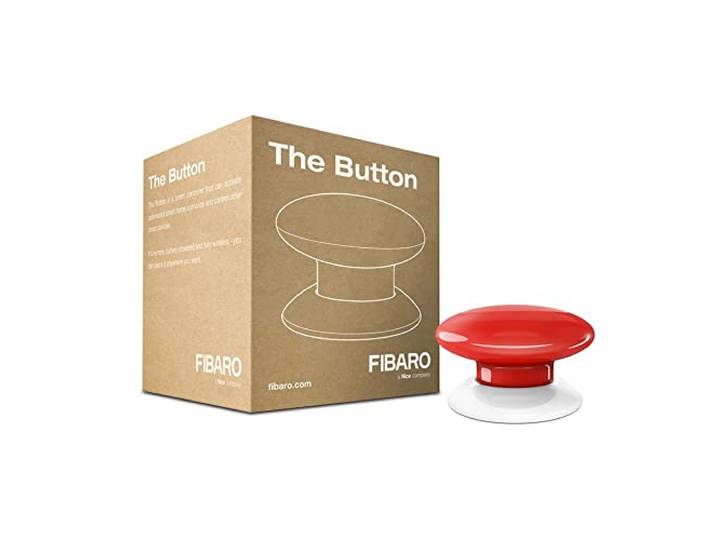 FIBARO The Button Red/Contrôleur de Scènes Z-Wave +\, Rouge\, FGPB-101-3
