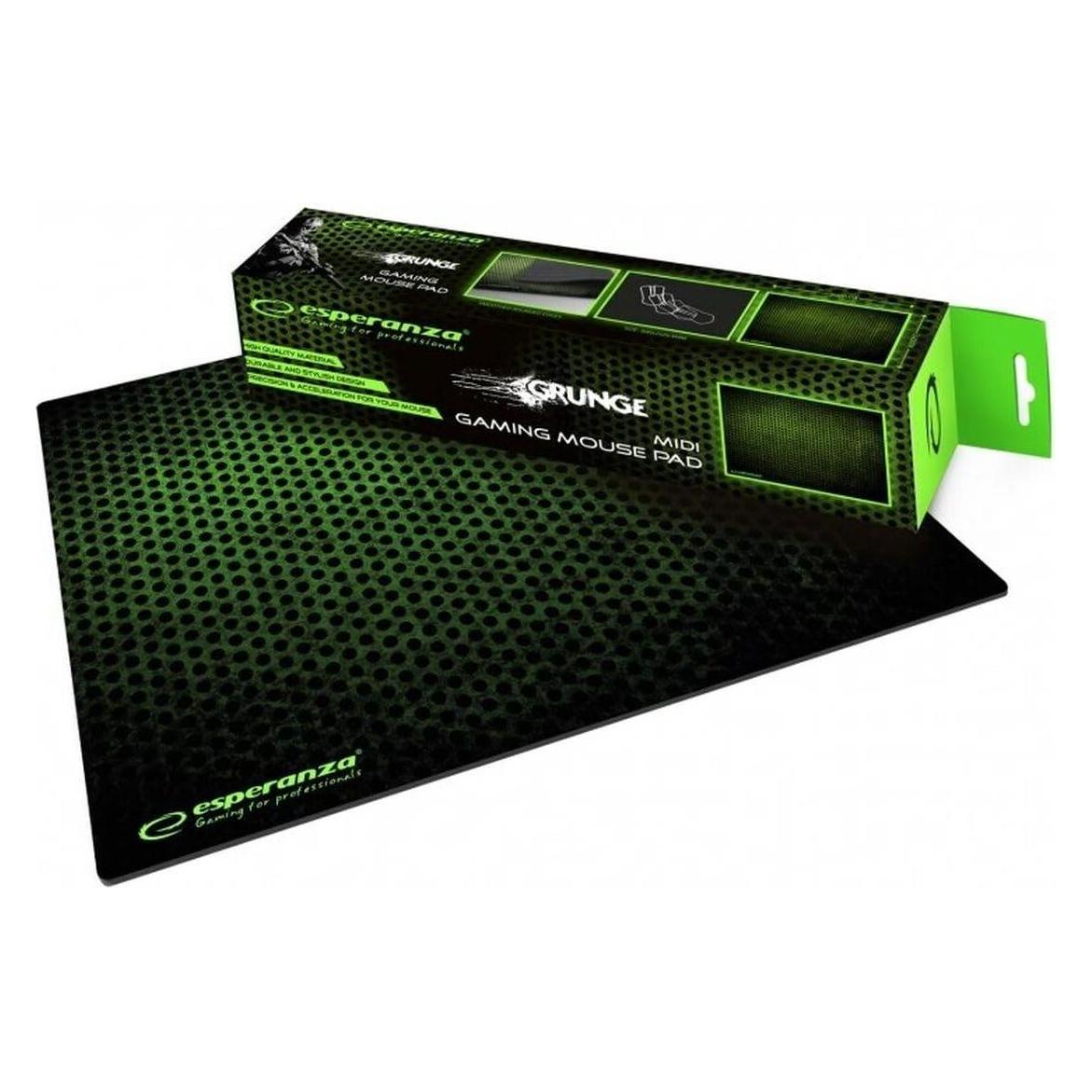 Esperanza EGP102G Gaming-Mauspad Schwarz Grün (M) (EGP102G)