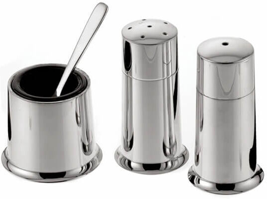 Arthur Price of England Silver Plate Contemporary 3 Piece Condiment Set with Spoon