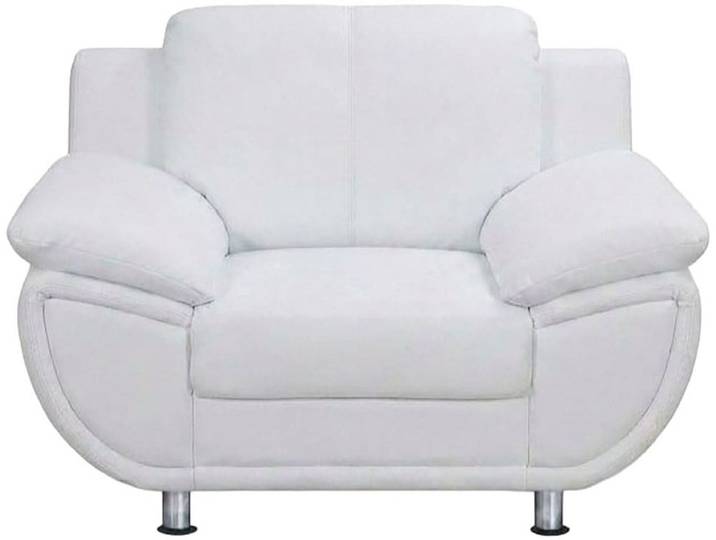 Sessel TRENDMANUFAKTUR Rondo 121 cm, Big-Sessel, komfortabel, Federkern optional, Chromfüsse , weiss (schneeweiß), B:121cm H:85cm T:94cm, NaturLEDER (echtes Rindsleder);Microfaser PRIMABELLE (100% Polyester);Kunstleder SOFTLUX;Struktur ( 77% Polyester, 23% Polyacryl), Sessel, Sessel, Big-Sessel wahlweise mit Federkern, bequem