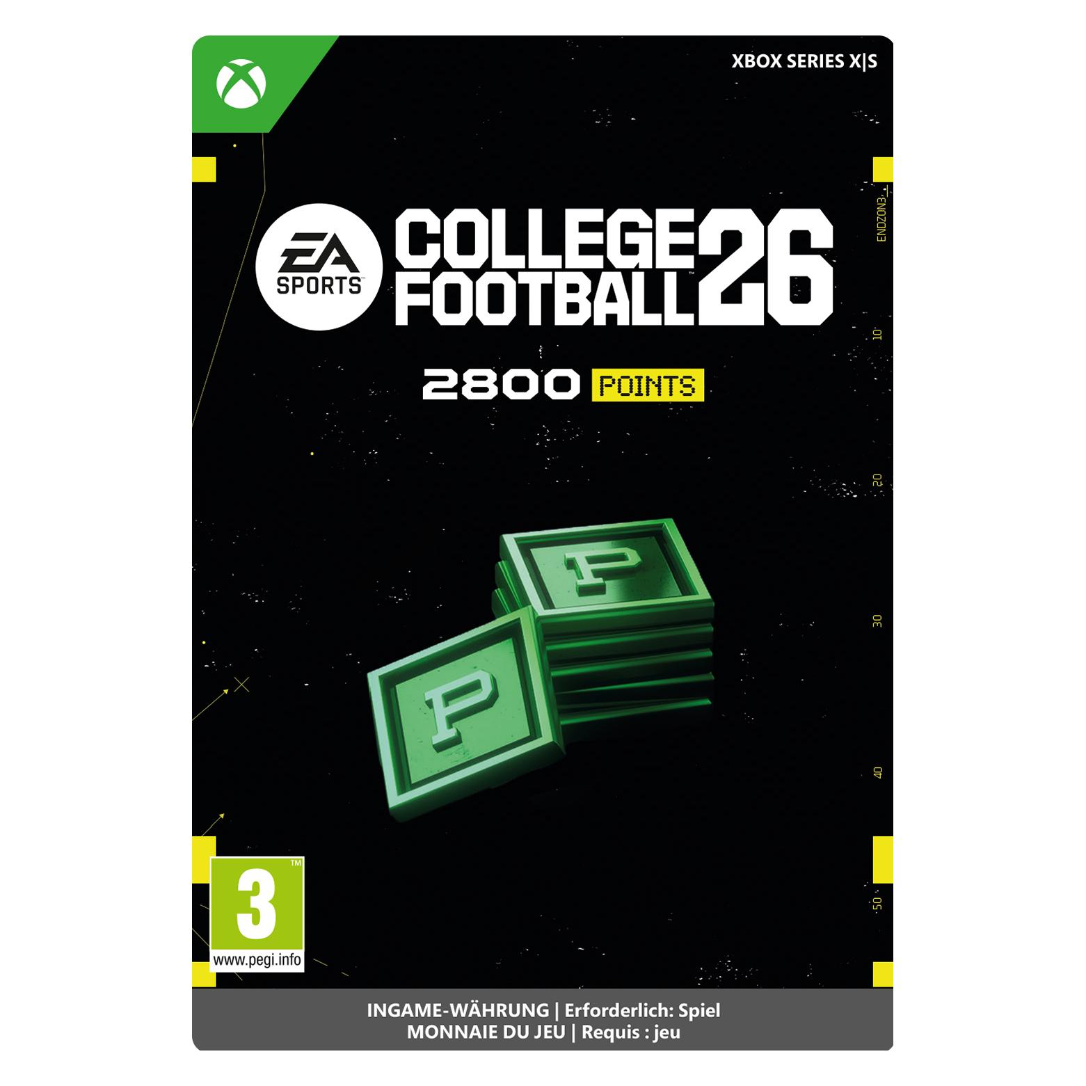 Microsoft XBOX College Football 26: 2800 Points Download Code (7F6-00874)