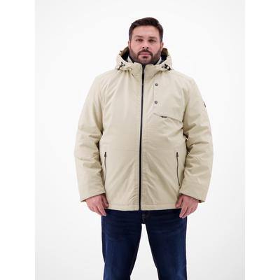 Outdoorjacke LERROS "Herren Struktur-Blouson in Übergrößen", Herren, Gr. 5XL, weiß (foam weiß), 100% Polyester, Jacken Outdoorjacke
