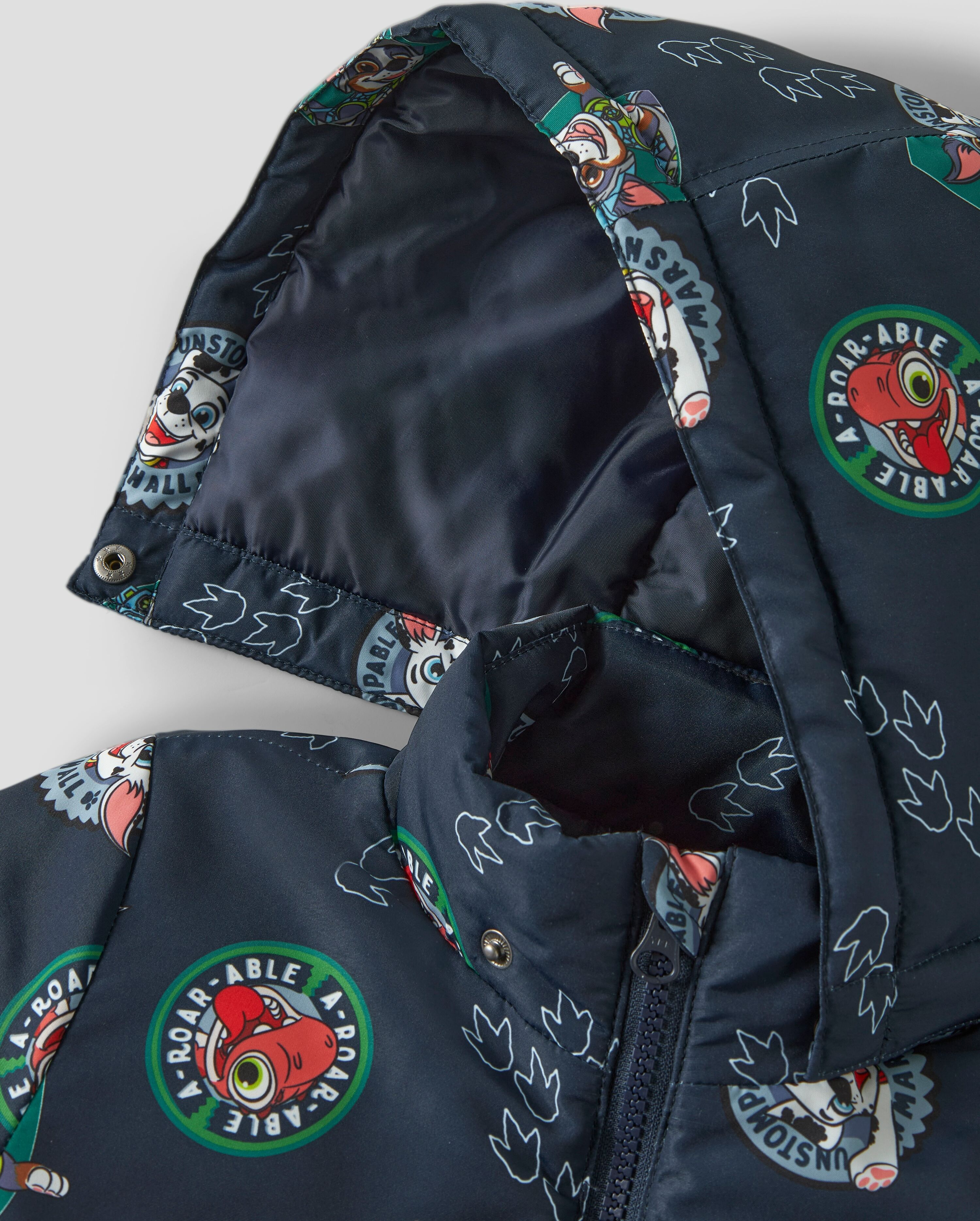 Outdoorjacke NAME IT "NMMMAX JY JACKET PAWPATROL NOOS CPLGM", Jungen, Gr. 92, blau (navy blazer), Web, Obermaterial: 100% Polyester, bedruckt, normal, elastischer Bund, Jacken Outdoorjacke, Kunstfaser, wasserabweisend, abnehmbare Kapuze navy blazer 92