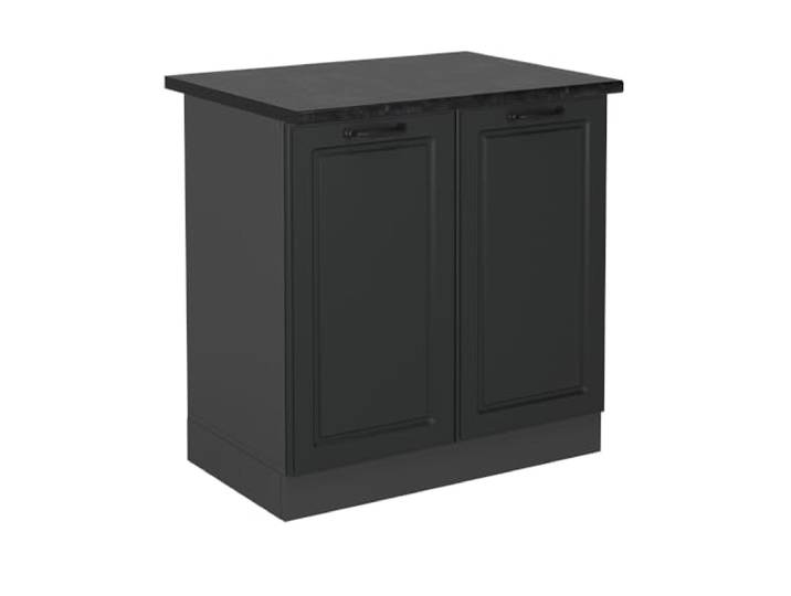 Vicco Spülenunterschrank R-Line , Anthrazit Landhaus/Anthrazit 80 cm MDF-Front · Arbeitsplatte Anthrazit · Höhenverst. Füße · Großer Innenraum · Frei kombinierbar