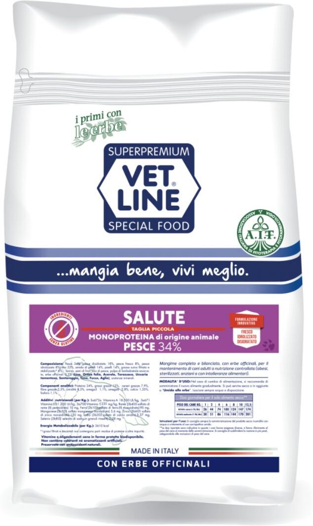 Vetline Vet Line Linea Salute Pesce Taglia Piccola per Cani Adulti 800 gr