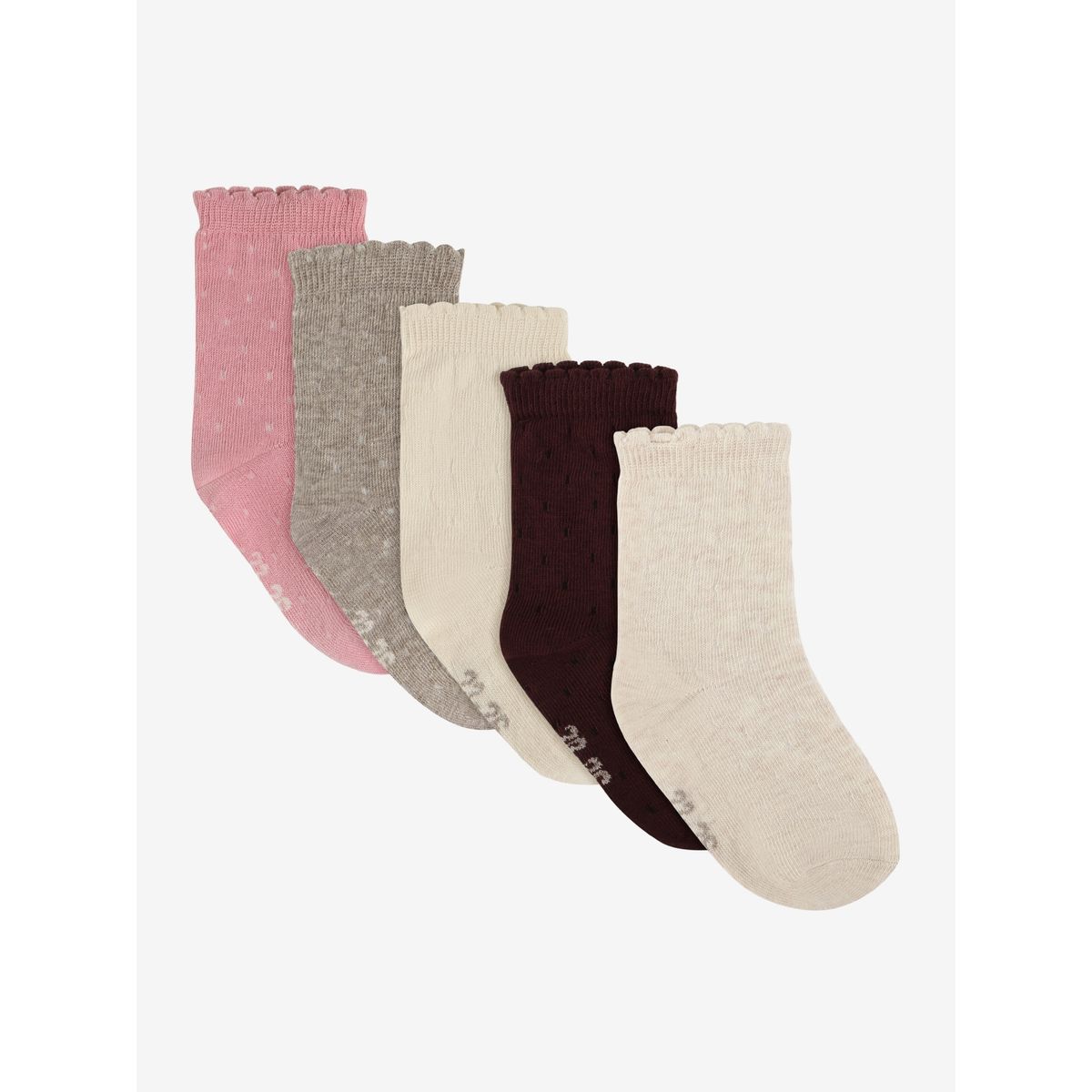 Minymo Socks w. Knit (5-pack) wild rose (656) 19\22 6633-656-19\22