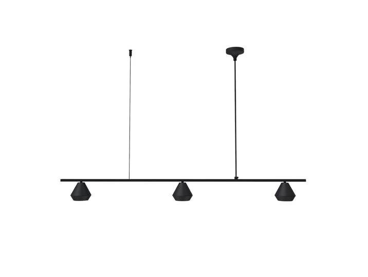 Suspension linéaire avec trois spots en noir