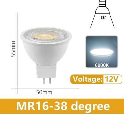 Uplift Picks 420PCS MR16 GU5.3 LED Spotlight Bulbs 12V Low Voltage 3W7W 38 Degree (6000k) 7 W 4 Pcs