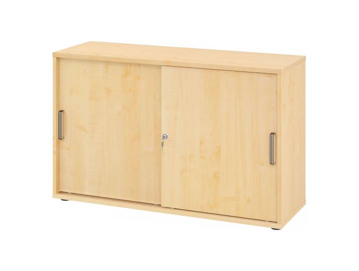 BETA S 1752S Schiebetürenschrank 2 OH Streifengriff Kunststoff Ahorn