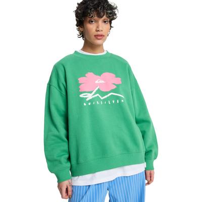 Fleecepullover QUIKSILVER "Standard", Damen, Gr. XS, leprechaun, Obermaterial: 100% Baumwolle., Sweatshirts Fleecepullover