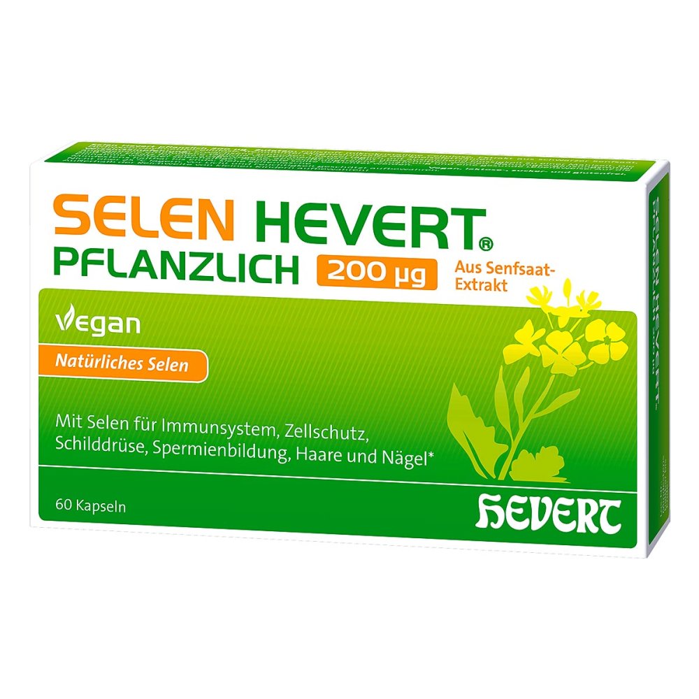 Hevert-Arzneimittel GmbH & Co. KG Selen Hevert Pflanzlich 200 Μg Kapseln 18307259