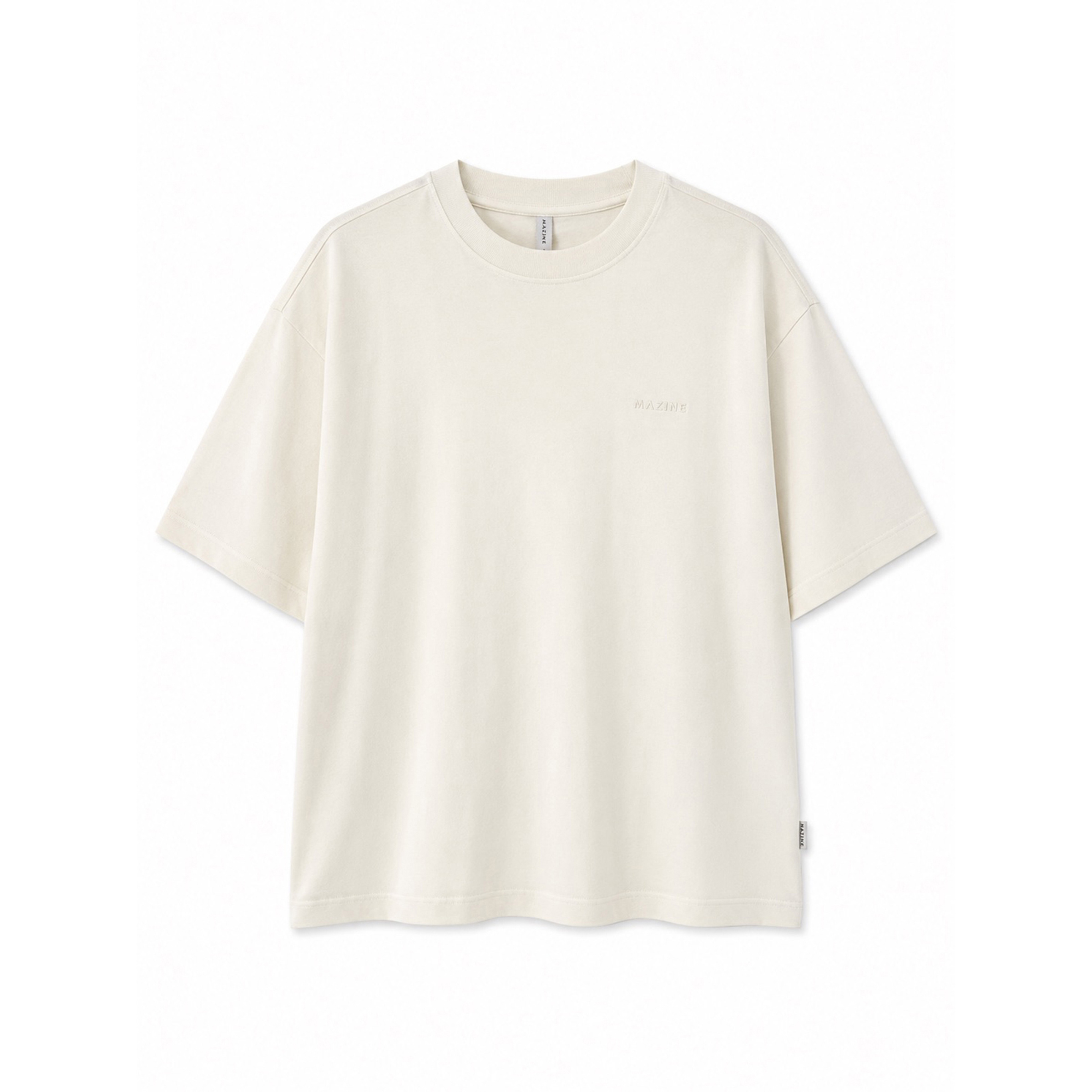Mazine Heavy Basic Herren T-Shirts weiss Größe M Lifestyle Hautfreundlich