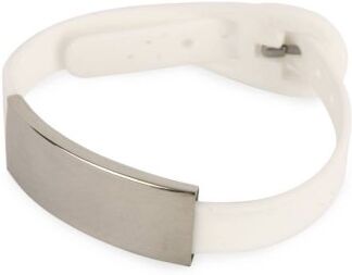 Bracciale Roma in silicone con placchetta metallo 23x1 cm Personalizzate o neutre