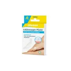 Lifemed Hühneraugen-Pflaster transparent | 6 Stück | Hydrokolloid Pflaster 4,5 x 2,2 cm