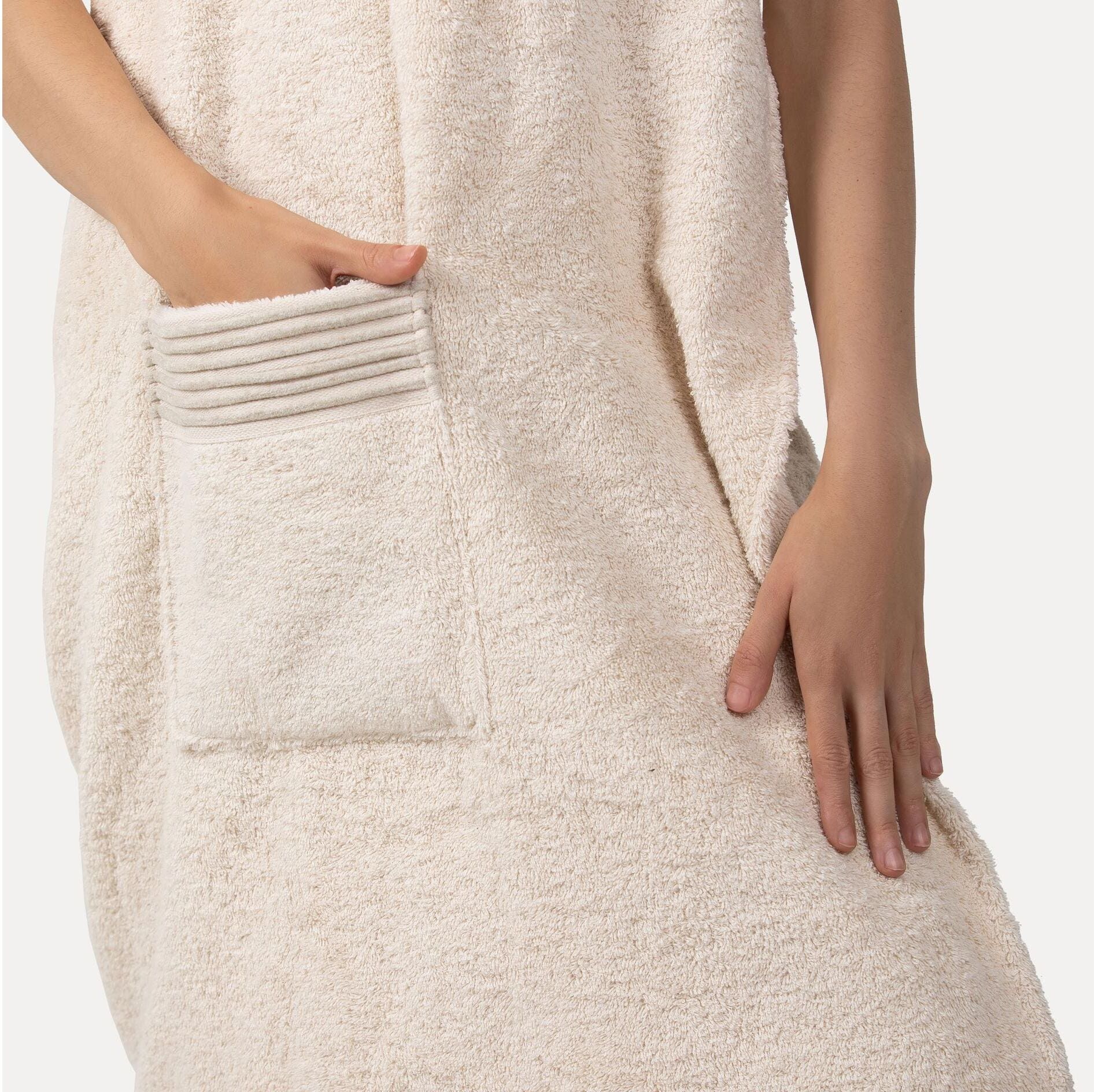 Saunatuch MÖVE "Wellness", beige (natur), L:85cm, Obermaterial: 100% Baumwolle, Handtücher, Saunatuch natur B/L: 85cm, 1 Stk.