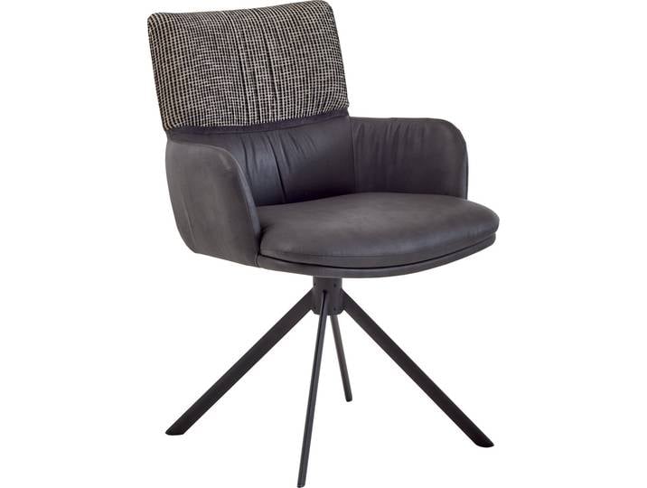 Valdera Armlehnstuhl TREVISO, Graphit, Stoff