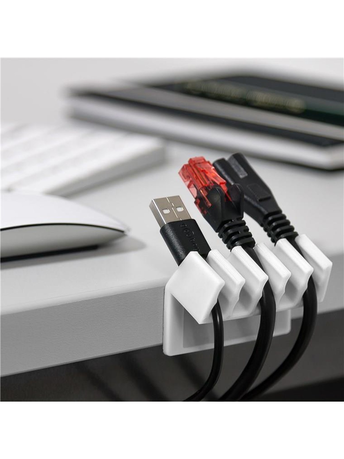 Pro Cable Management 5 Slots white