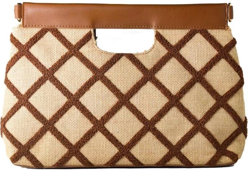 Bolso De Mano Laura Ashley Valetta Acolchado Beige Y Marrón 30x20x9cm Mujer