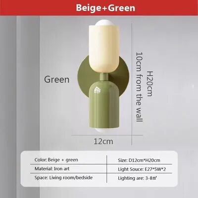 Friendly Fresh Finds Nordic Cream LED Wall Lamp Modern Double Head Minimalist Indoor Light g beige Beige warm White
