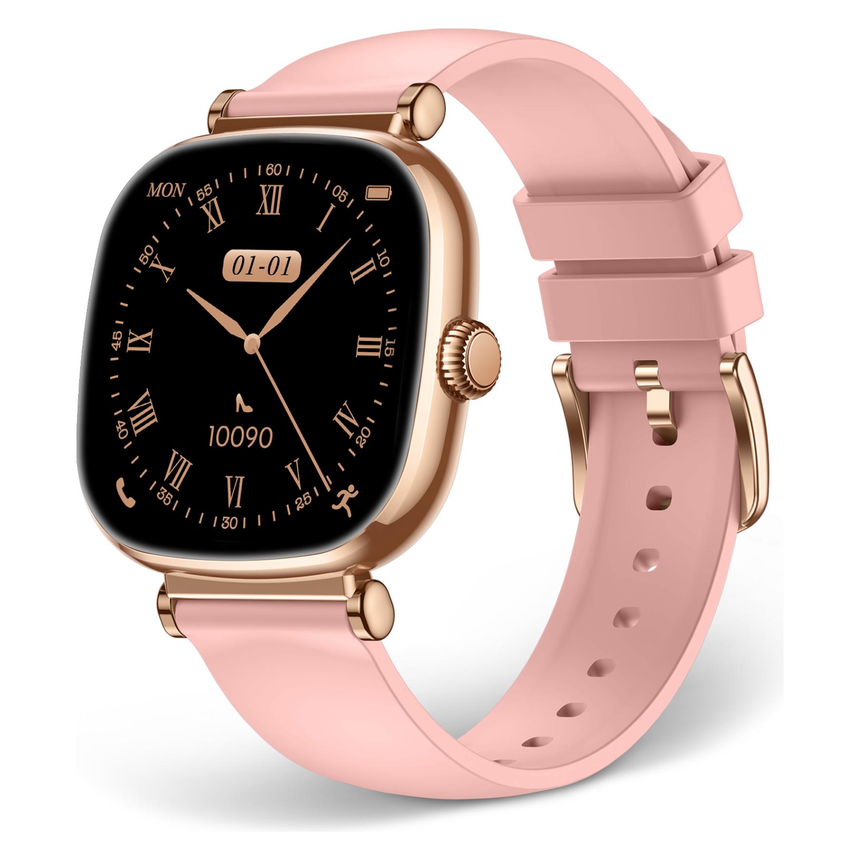KSIX Iria Smartwatch für Damen mit AMOLED-Display und 4-tägiger Akkulaufzeit (43.18 mm, Rose, ohne SIM) (BXSW30R)