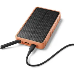 Cellularline Solar Power Bank (10000 mAh, 20 W, 37 Wh), Powerbank, Orange