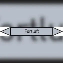 Rohrleitungskennzeichen Fortluft - 100x15 mm Folie selbstklebend