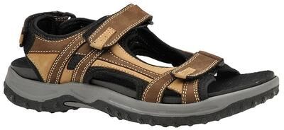 Drew Men's Warren 3 Strap - 8.5 Brown Sandal D