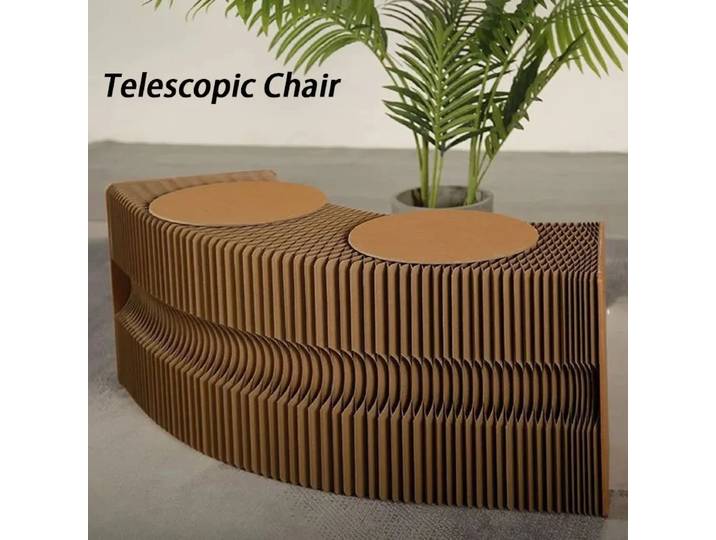 Chaise télescopique pliable en papier kraft, tabouret portable nordique, banc intérieur confortable, meubles de détente modernes, salon