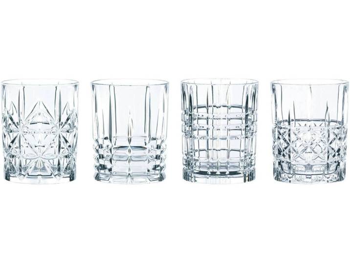Whiskyglas NACHTMANN Highland, 4 Stück , transparent, B:8,2cm H:10,2cm Ø:8,2cm, Glas, Kristallglas, Trinkgefässe, Whiskyglas