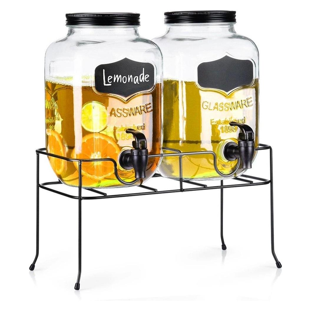Lumarko Słój do napojów with tap and black stand 2x4 l 3 el. (65329192)