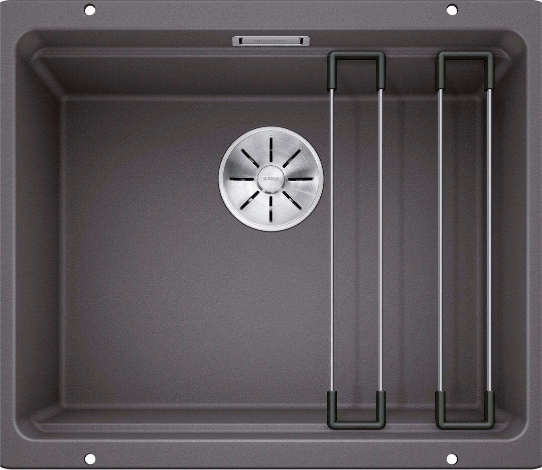 Blanco Etagon Single Bowl Undermount Kitchen Sink Rock Grey 530mm L