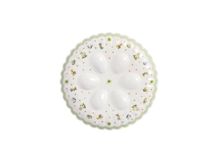 Villeroy & Boch - Easter Delight Eierteller Grün, Teller Ostern zum Bemalen oder Servieren von Eiern, Osterdeko, Oster Geschirr, Premium Porzellan