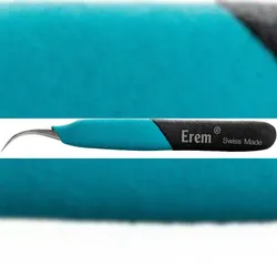 Ergonomische Präzisionspinzette mit gebogenen starken Spitzen
