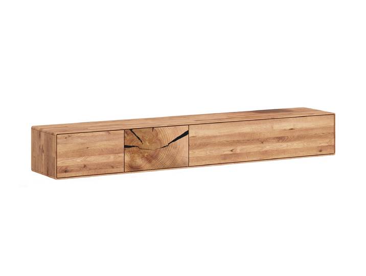 TV - Lowboard Wildeiche massiv geölt - montiert - 220 cm - TORVEN