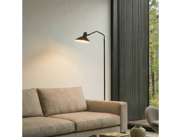 Adrik Lampadaire Noir - Lindby - Salon / séjour - Moderne - Métal - Avec abat-jour
