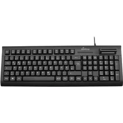 MediaRange TASTATUR QWERTZ SCHWARZ MROS115 mit Kabel SmartCard (DE, Kabelgebunden), Tastatur, Schwarz