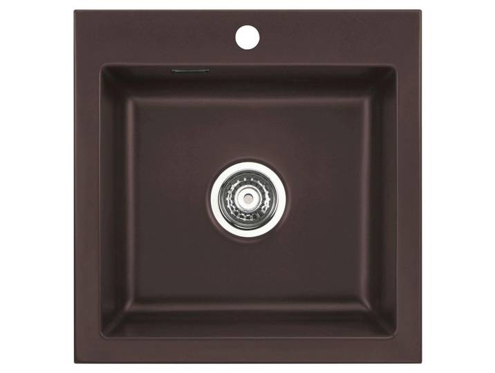 Systemceram Spüle Mera 51, Braun, Keramik, 51x51x20 cm, Küchen, Küchenausstattung, Küchenspülen, Keramikspüle