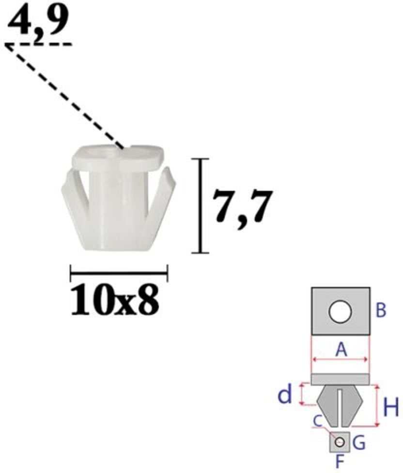 Polsterklammer ROMIX ROM C70682