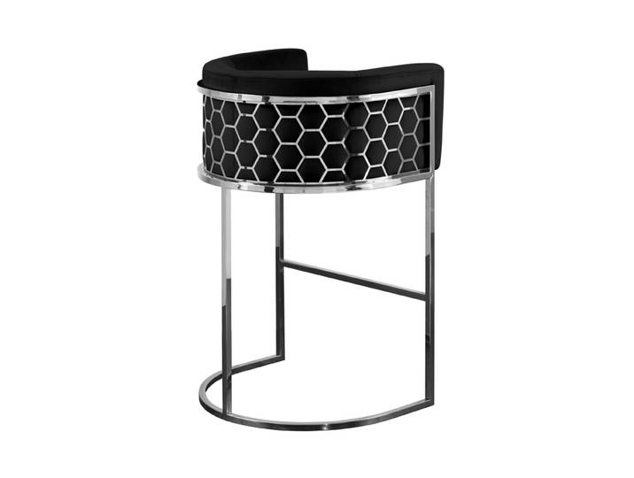 Alveare Thekenhocker - Silber - Schwarz