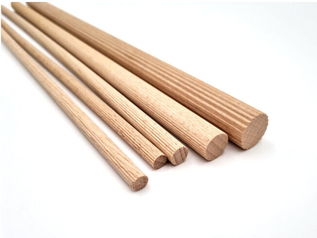 facett Tourillons longs 6 x 30 mm hêtre rainuré (503010K)
