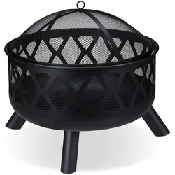 Relaxdays, Feuerschale, Feuerschale (62 cm)
