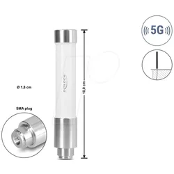 DELOCK 60765 - Antenne, 5G, SMA Stecker, 3 dBi, omnidirektional