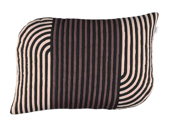 Dekokissen Arcs , lila (lila, gestreift), B:60cm H:0,5cm L:40cm, Baumwolle, SCHÖNER WOHNEN-KOLLEKTION, Dekokissen_Sitzkissen_Kissenhüllen, Dekokissen